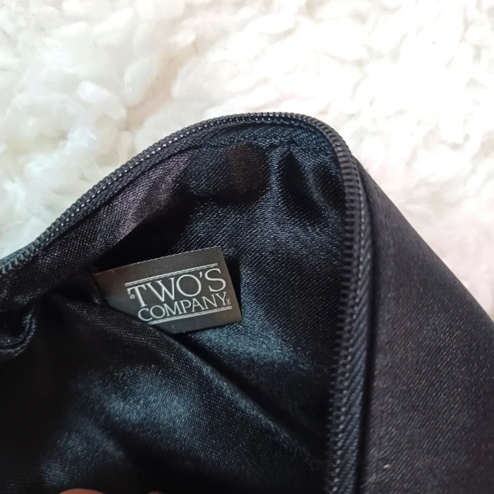 Two's Company Small Pouch, Black/ Red/ Multi colors